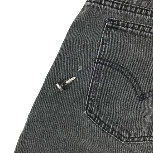 Vintage Levi's 550 Gray Denim Orange Tab Shorts 35 - Picture 8 of 8